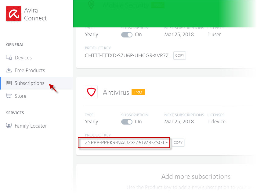 avira antivirus license key
